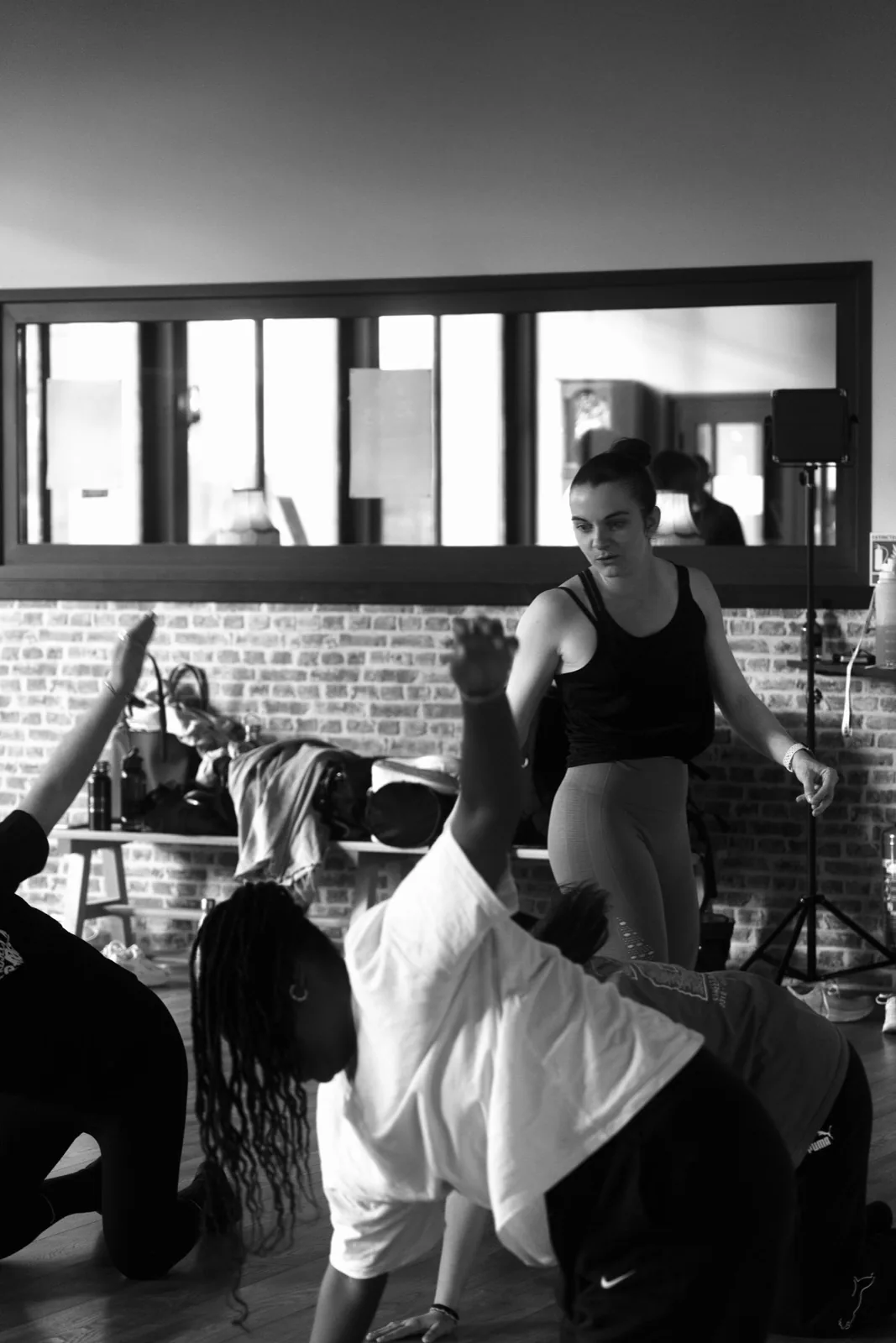 Gaby encadrant une séance de coaching en groupe
